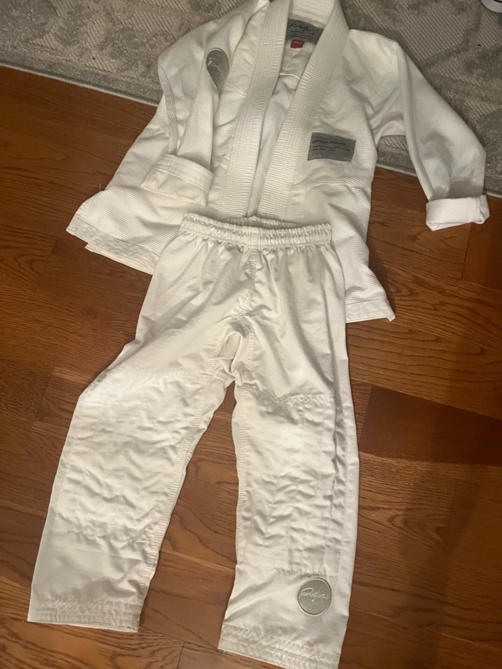 White Martial Arts Gi Set - Embroidered Patch